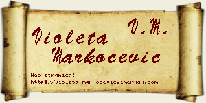 Violeta Markočević vizit kartica